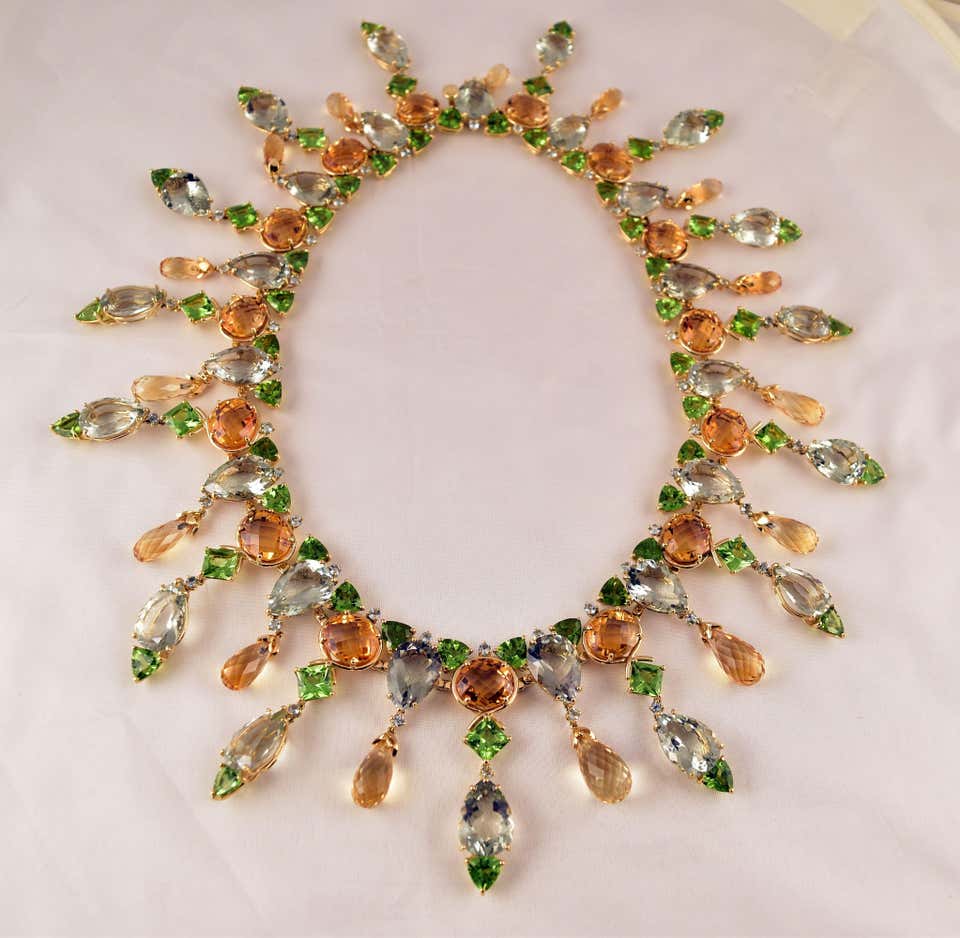 Victorian 15k Peridot and Seed Pearls Pendant/brooch Necklace - Etsy